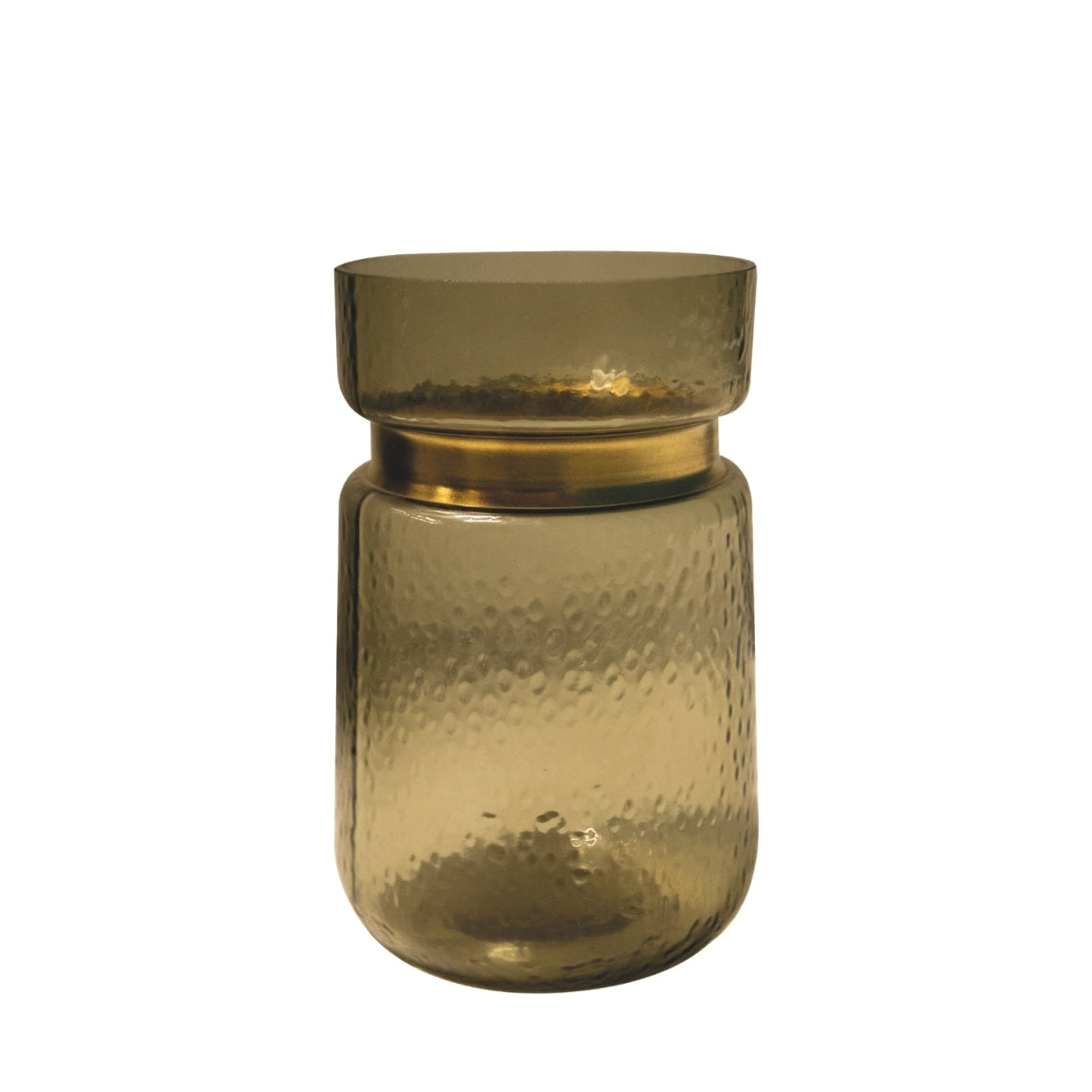 QUILIO SHAPED BROWN VASE 20 CM