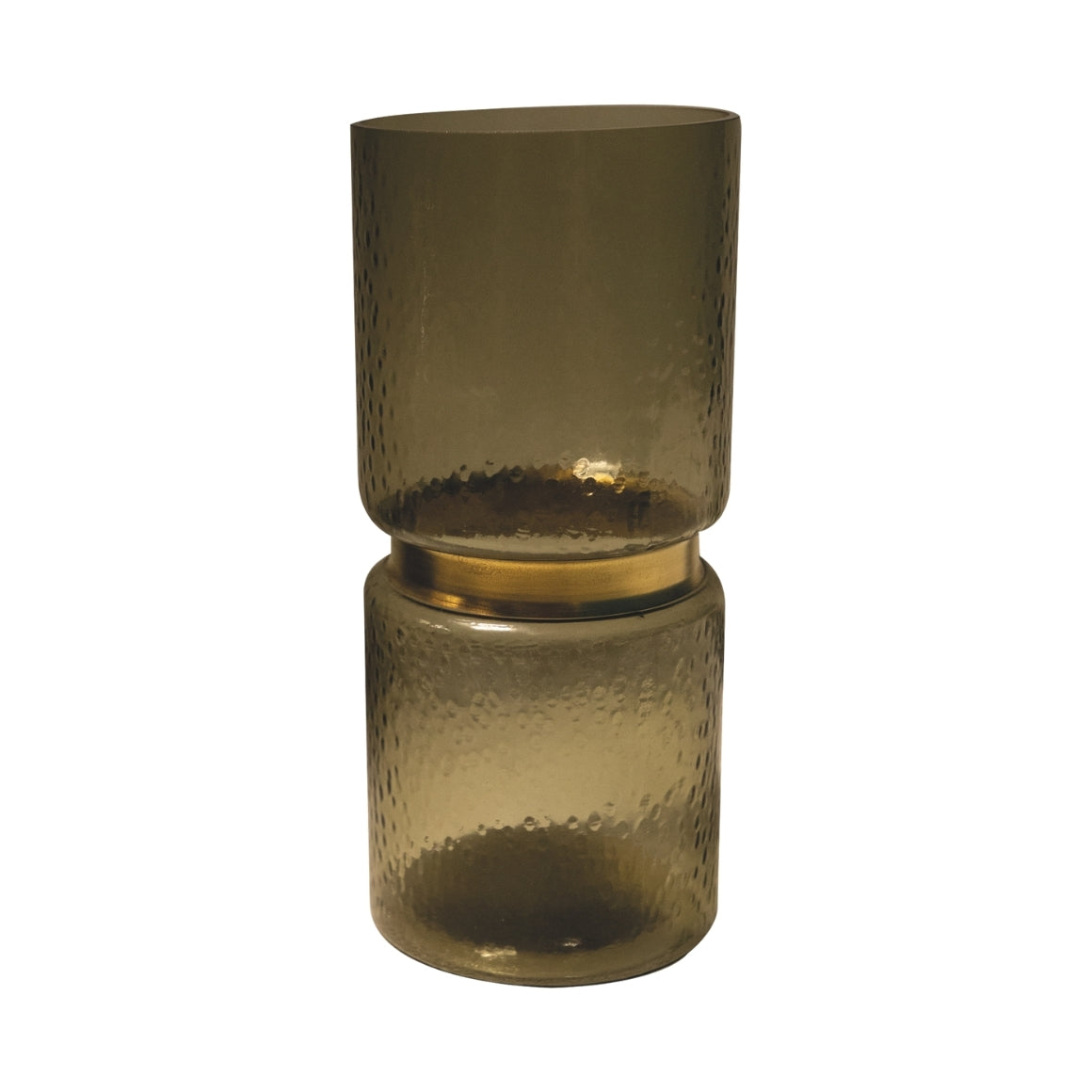 QUILIO STRAIGHT BROWN VASE 16CM