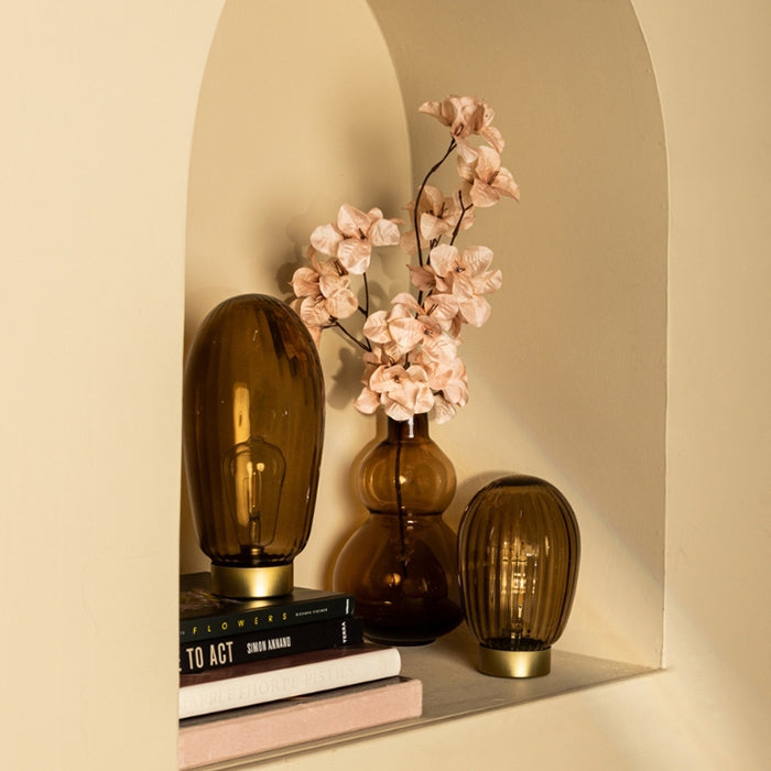 TABLE LAMP LENNON LED WITH BATTERY HONEY 30 CM