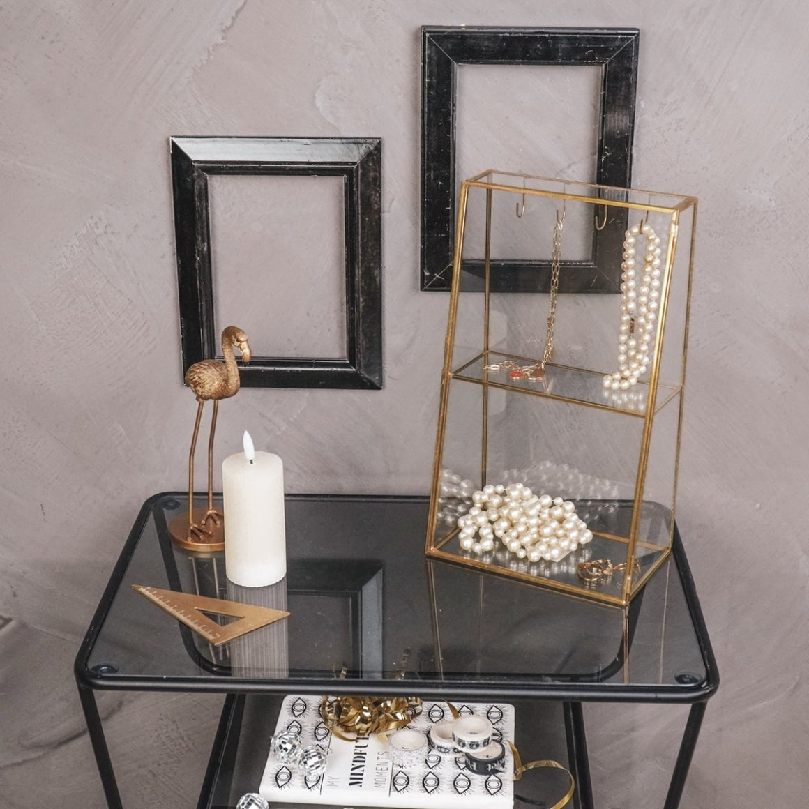 DECOR NL JEWELLERY CABINET GOLD 31 CM
