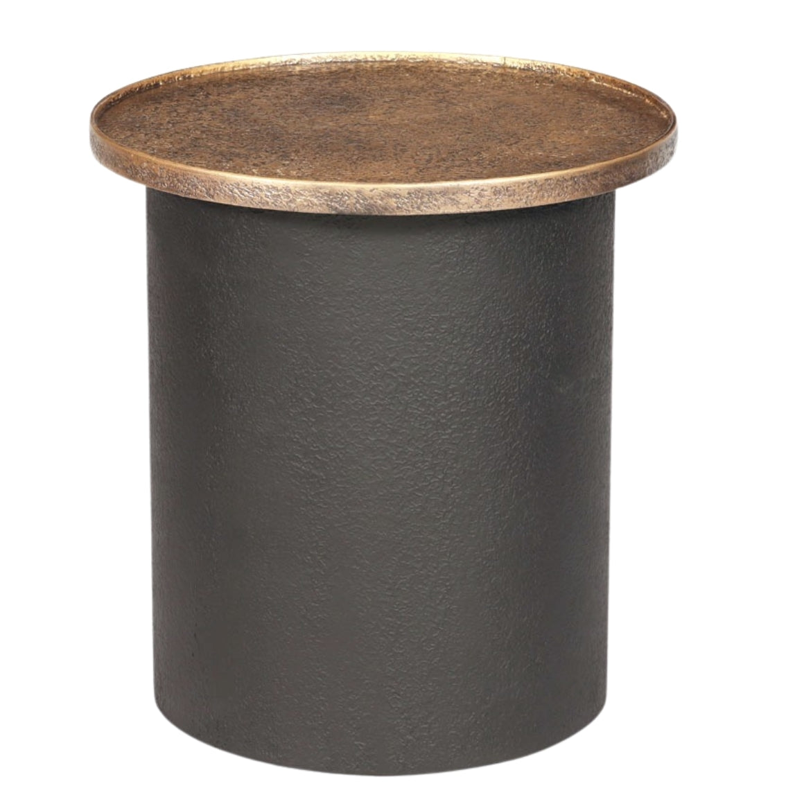 METAL SIDE TABLE BLACK GOLD (63cm)