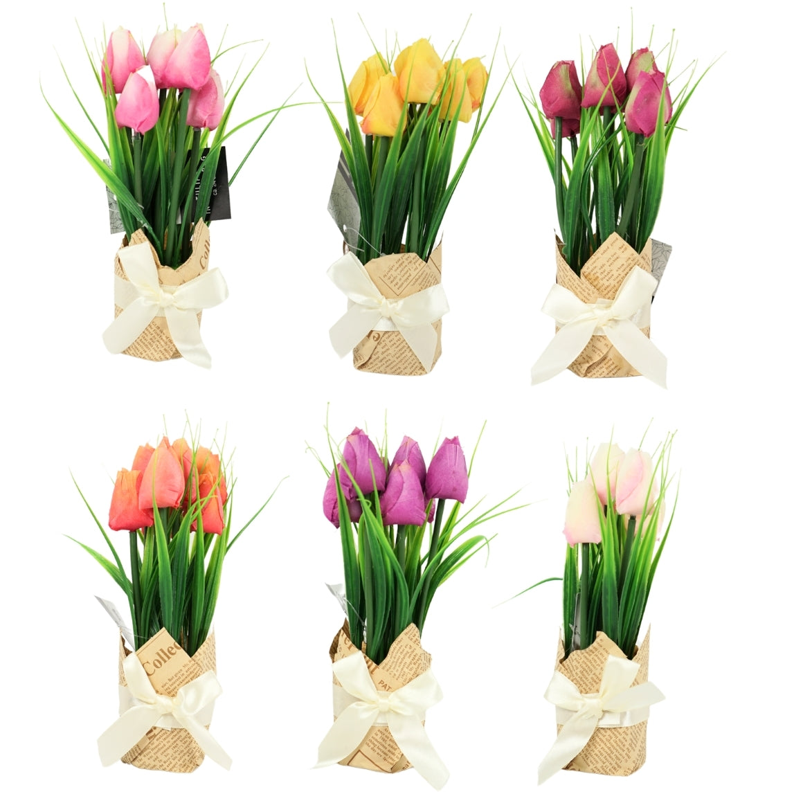 ARTIFICIAL FLOWER NL TULIP IN GIFT WRAP 23 CM