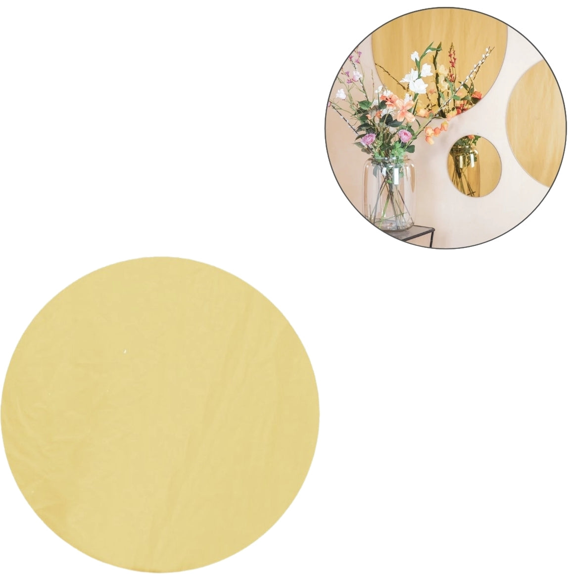 WALL DECOR WALL MIRROR ROUND GOLD