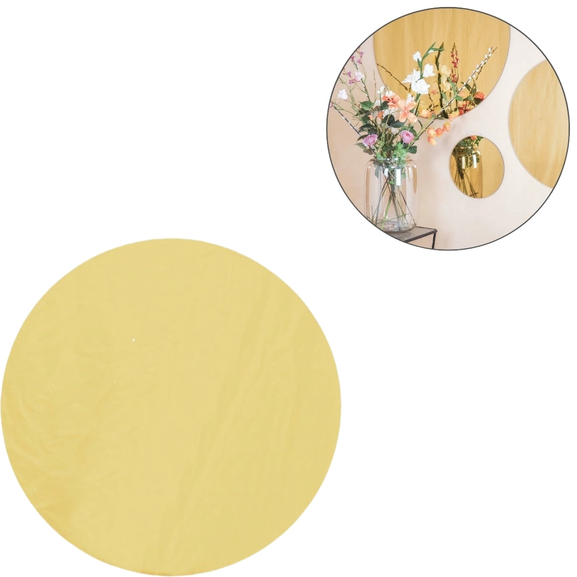 WALL DECOR WALL MIRROR ROUND GOLD