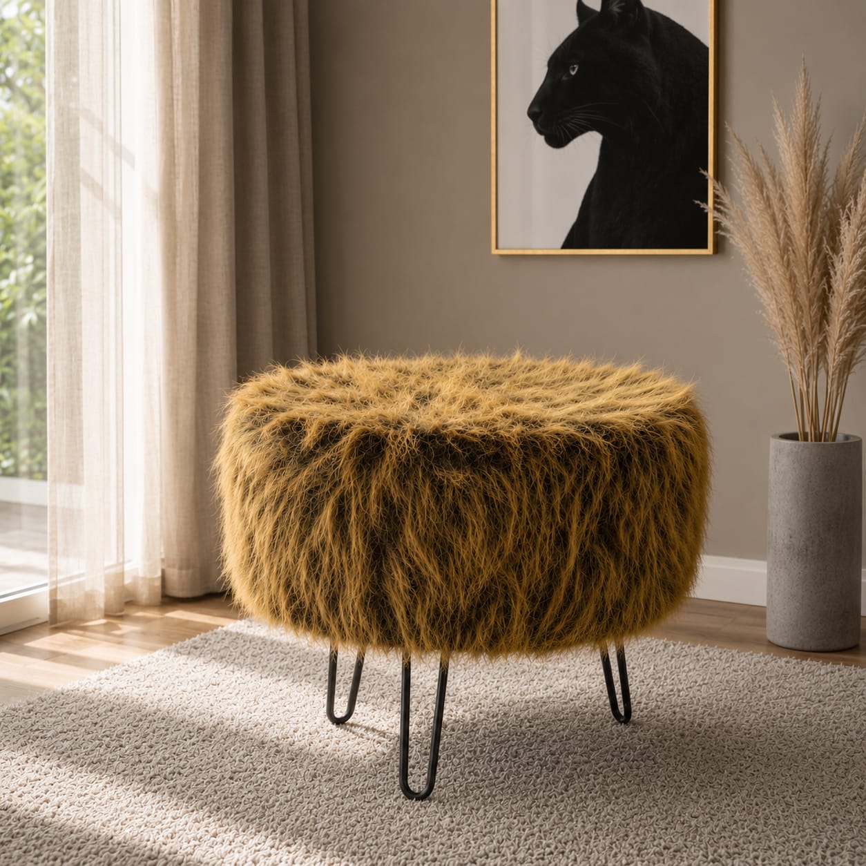 FLUFFY OTTOMAN