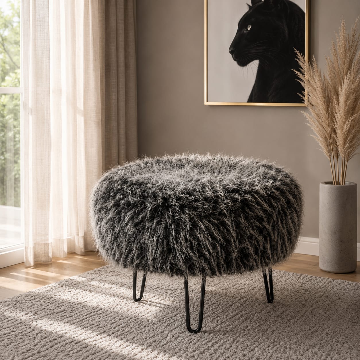 FLUFFY OTTOMAN