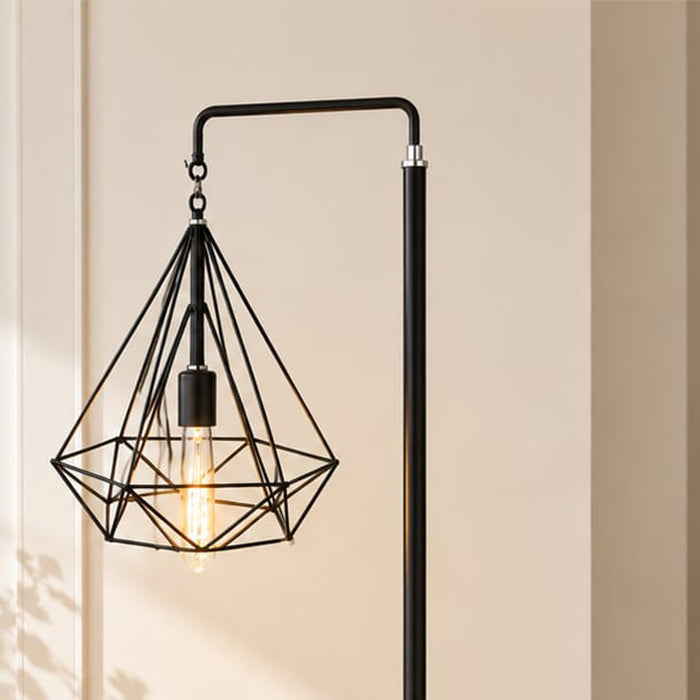 LONG LAMPSHADE MODERN DESIGN WITH METAL HAT