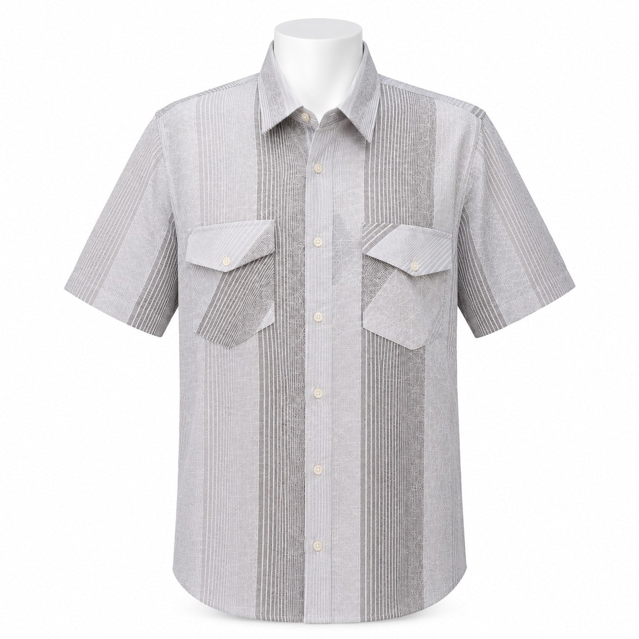PALMEN SHIRT GREY- SHORT SLEEVED