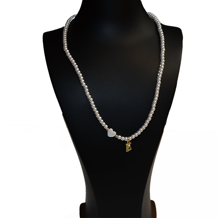 NECKLACE CASXYUE PEARL WHITE