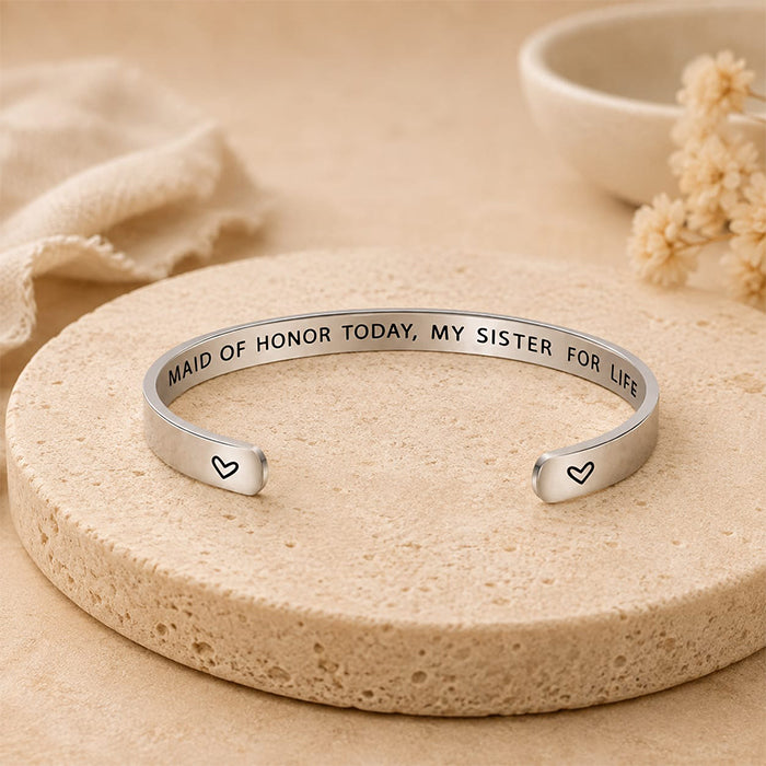 SILVER MAID OF HONOR BRACELET