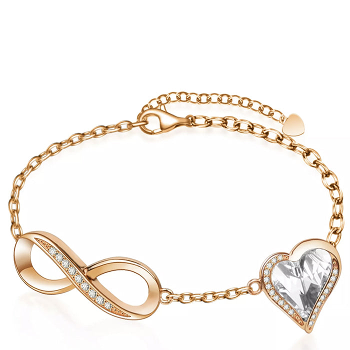 BRACELETS INFINITY HEART ROSE GOLD