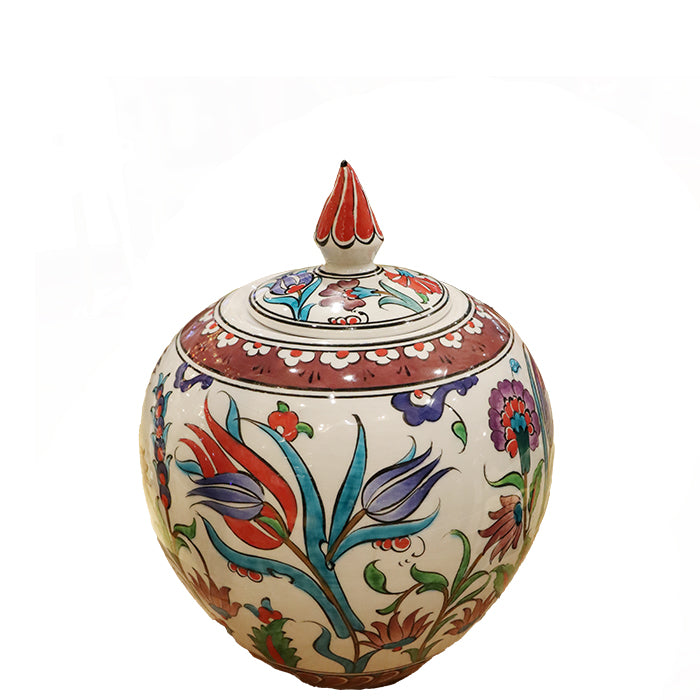 TRADITIONAL TURKISH HANDMADE CINI GLOBE VASE  25 CM