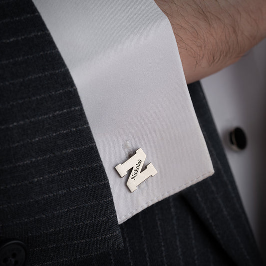 STERLING SILVER CUSTOMIZED CUFFLINK