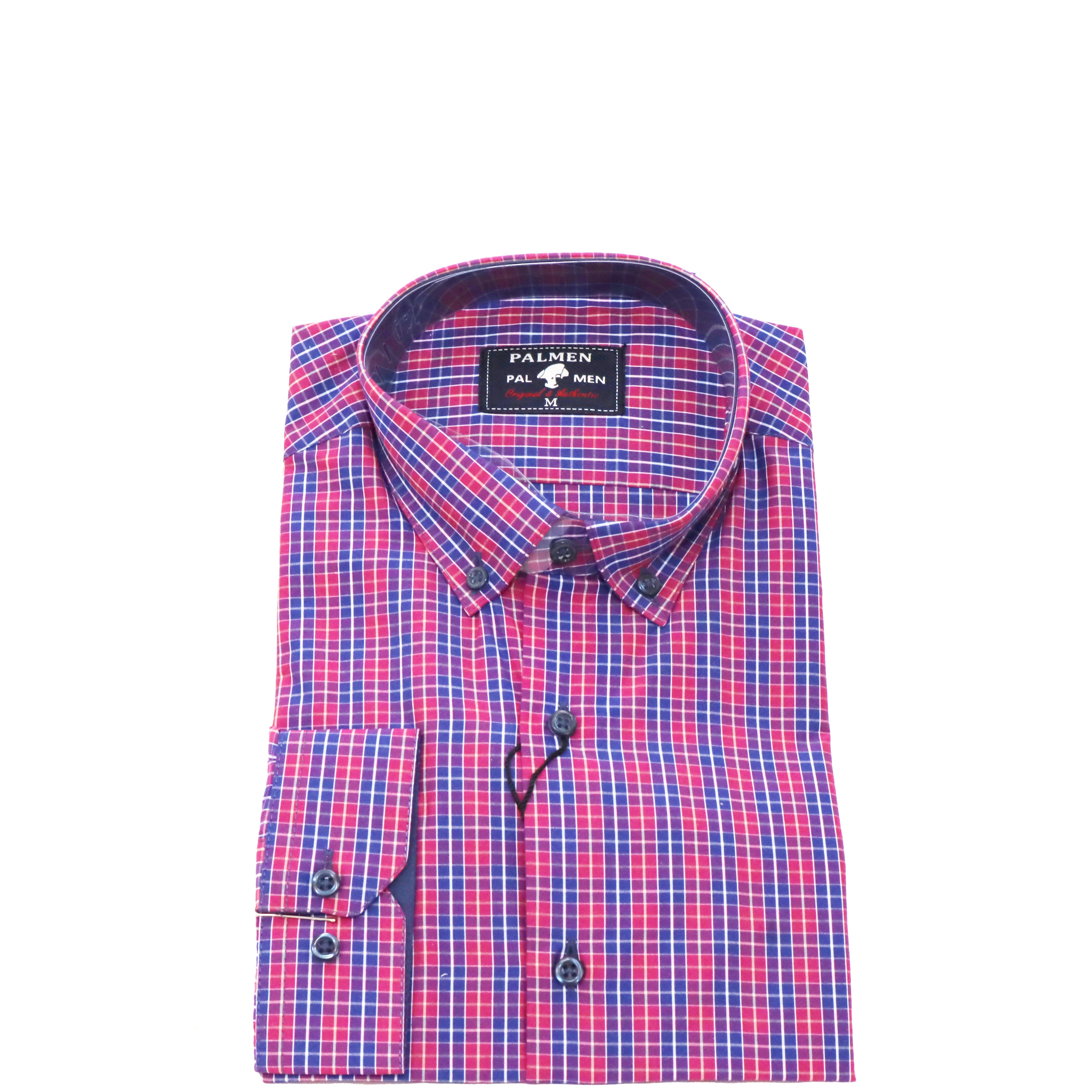 PALMEN SHIRT CHECKED BLUE AND PINK