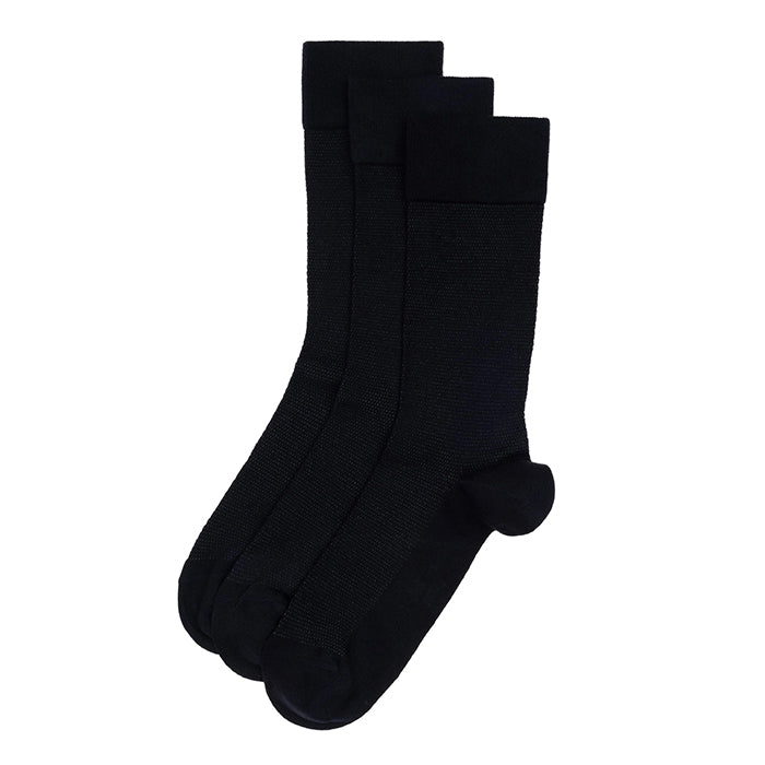PIERRE CARDIN BAMBOO SOCKS 3 PAIR SET NAVY BLUE