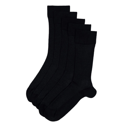 PIERRE CARDIN BAMBOO SOCKS 5 PAIR SET NAVY BLUE