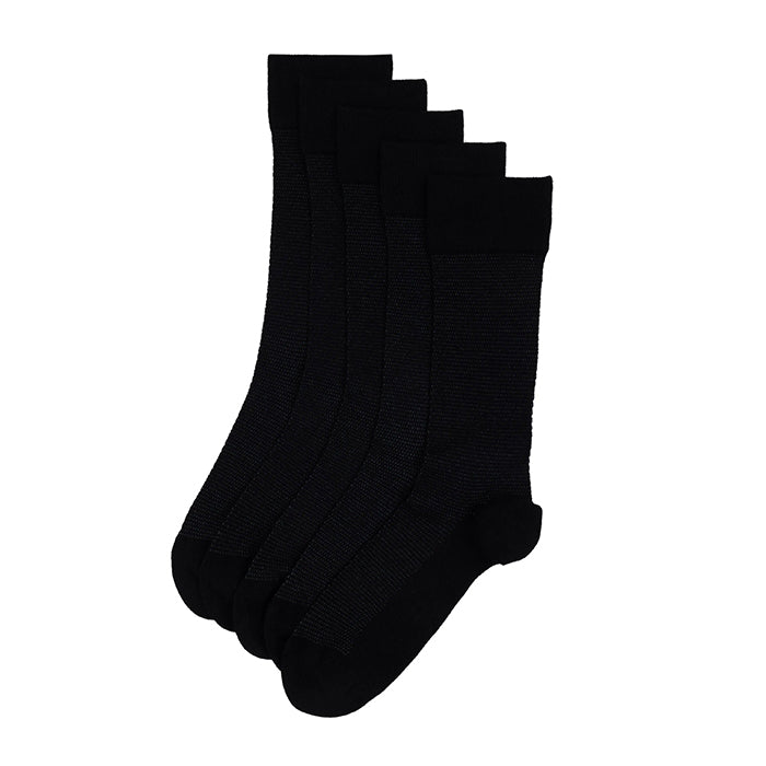 PIERRE CARDIN BAMBOO SOCKS 5 PAIR SET BLACK