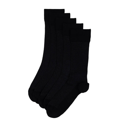 PIERRE CARDIN BAMBOO SOCKS 5 PAIR SET BLACK