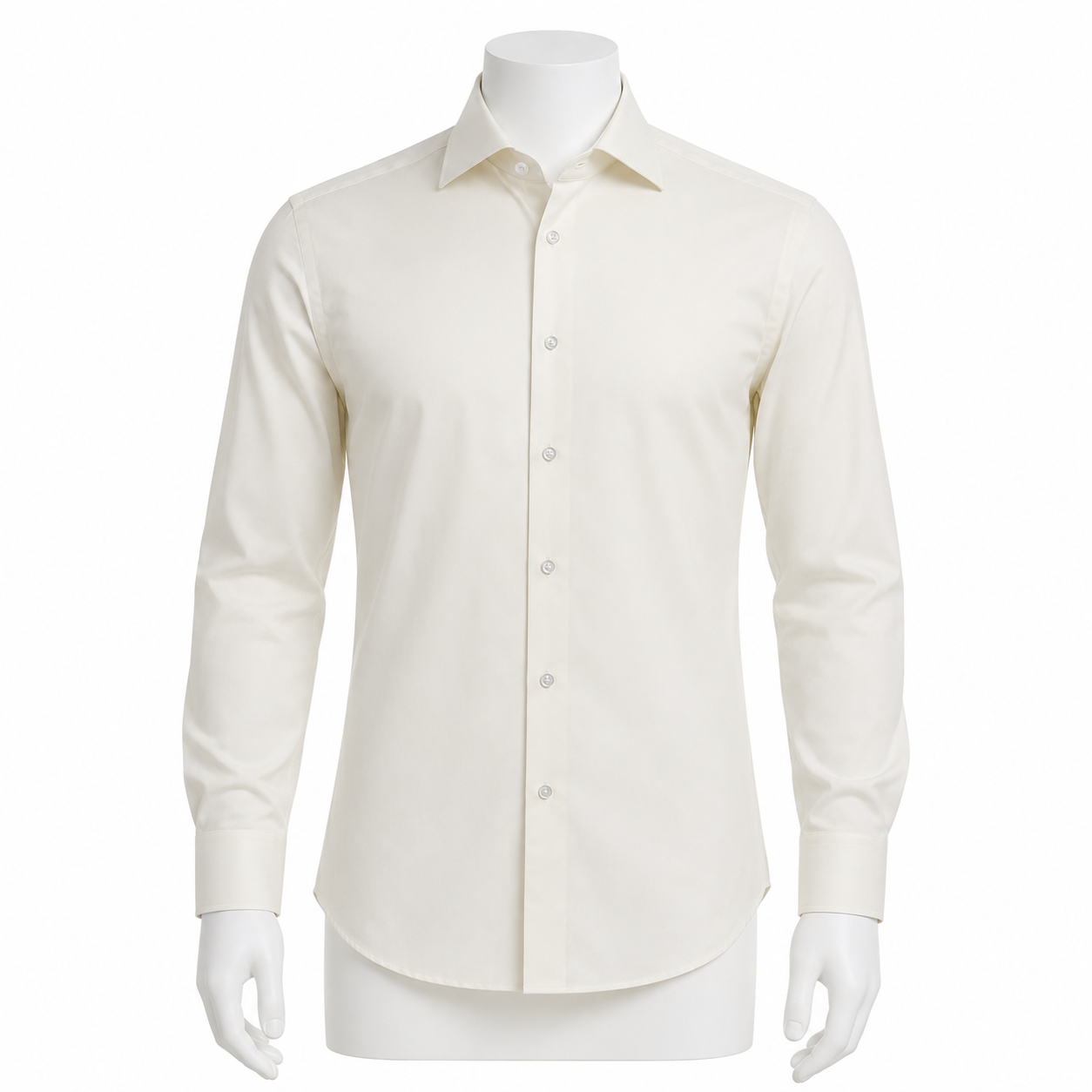 YGIANNI COTTON SATIN CREAM SHIRT WITH P SQUARE