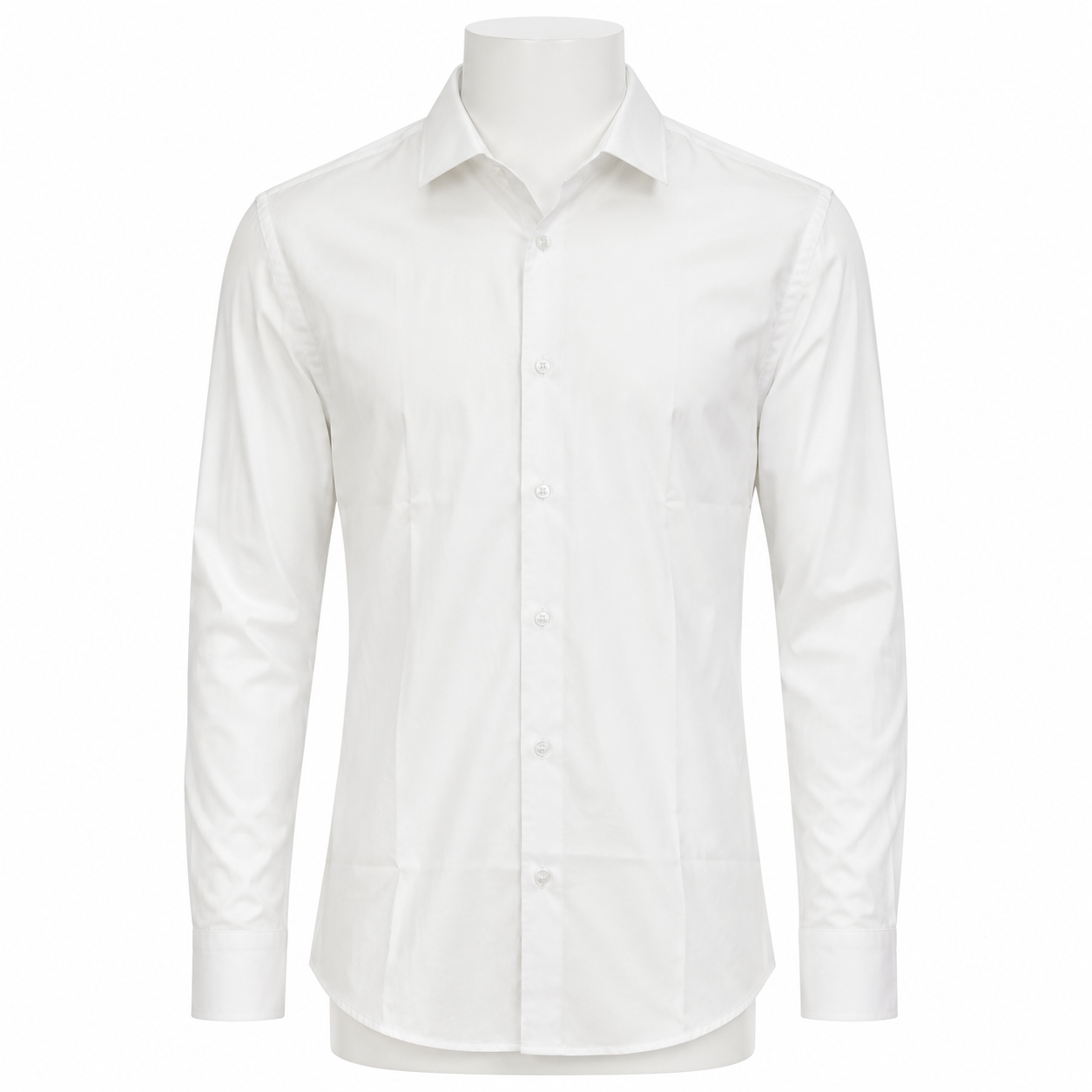 YGIANNI COTTON SATIN WHITE TEXTURED SHIRT WITH P SQUARE