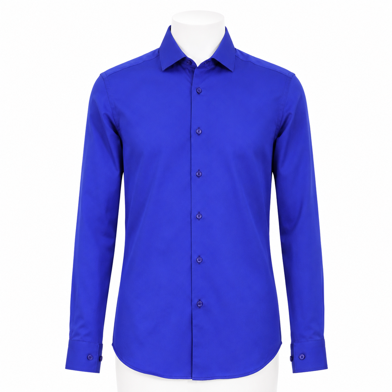 YGIANNI COTTON SATIN BLUE SHIRT WITH P SQUARE