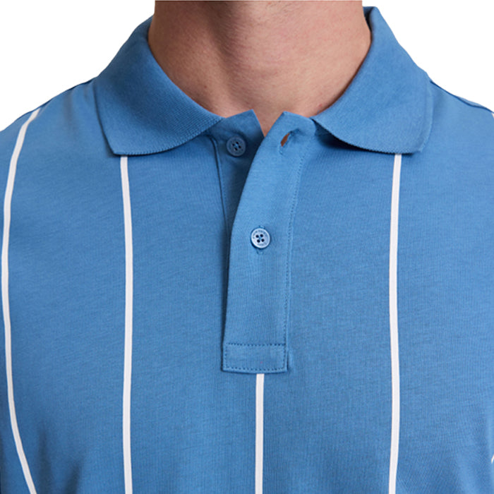 PIERRE CARDIN MINK POLO  T SHIRT  WITH WHITE STRIPES