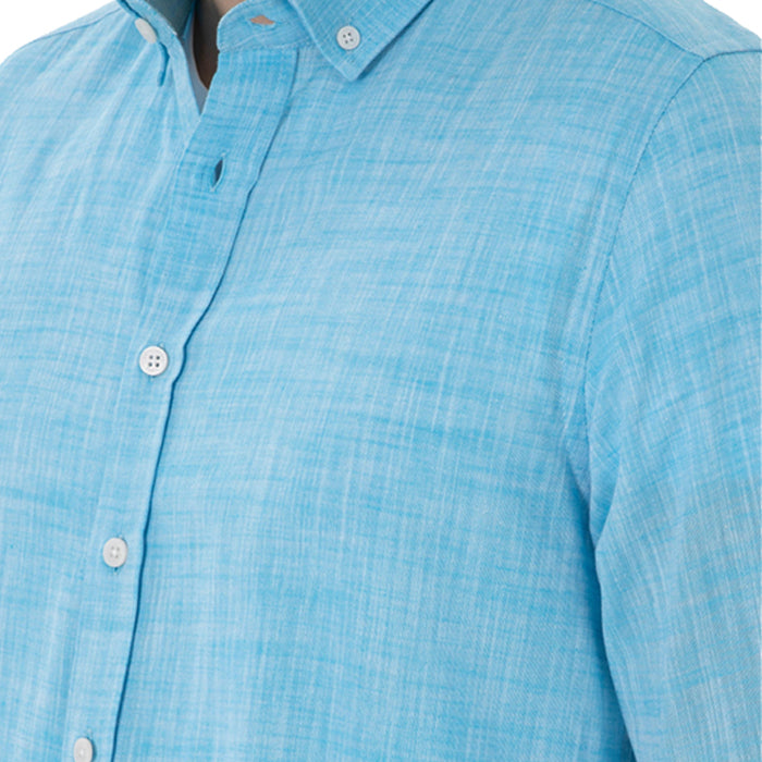 PIERRE CARDIN LIGHT BLUE LINEN SHIRT