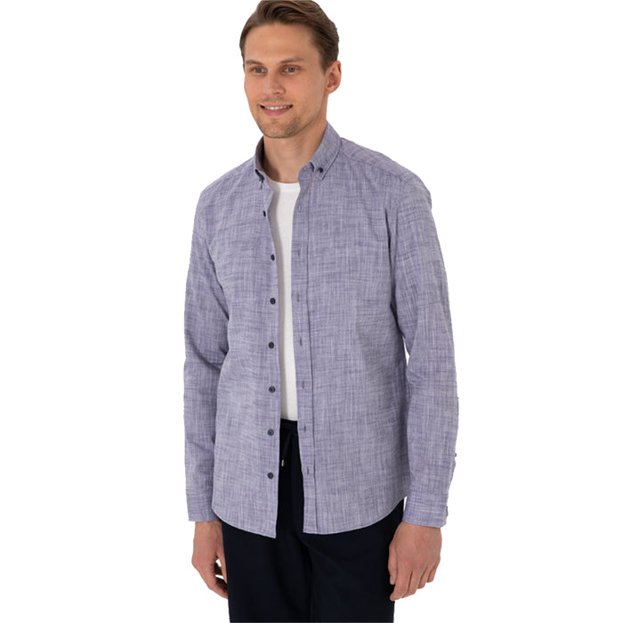 PIERRE CARDIN LIGHT BLUE LINEN SHIRT