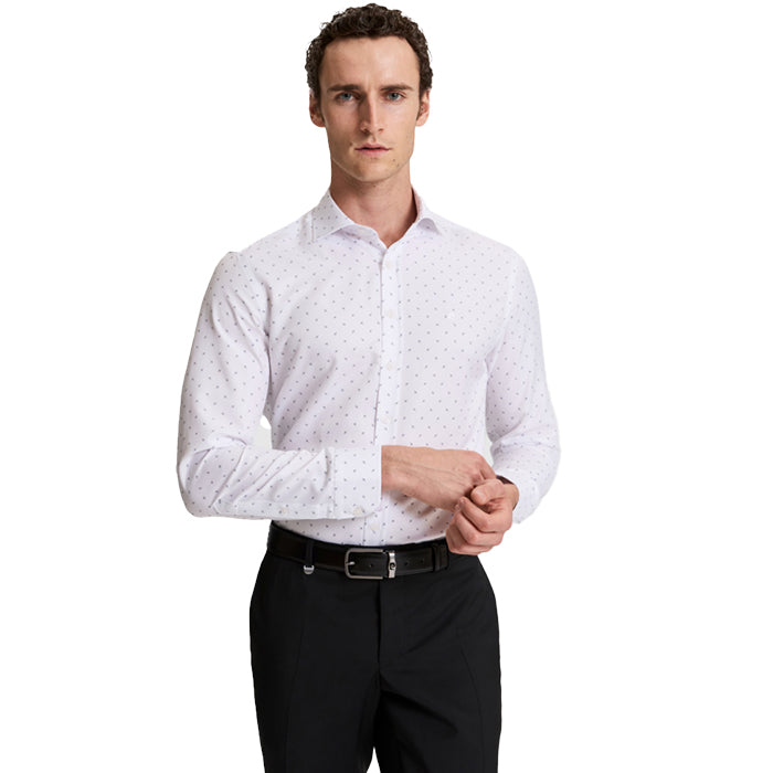 PIERRE CARDIN WHITE FLORALSHIRT
