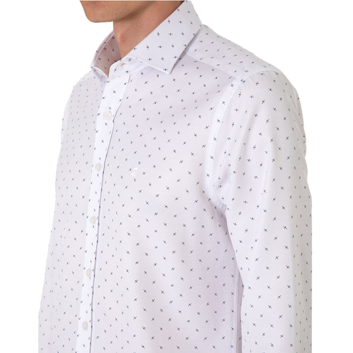 PIERRE CARDIN WHITE FLORALSHIRT