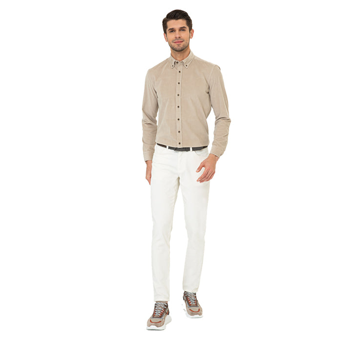 PIERRE CARDIN CREAM  CORDUROY JEANS