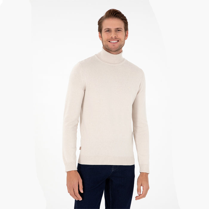 PIERRE CARDIN BEIGE PULL NECK SWEATER