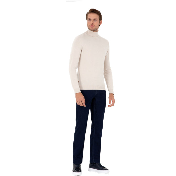 PIERRE CARDIN BEIGE PULL NECK SWEATER