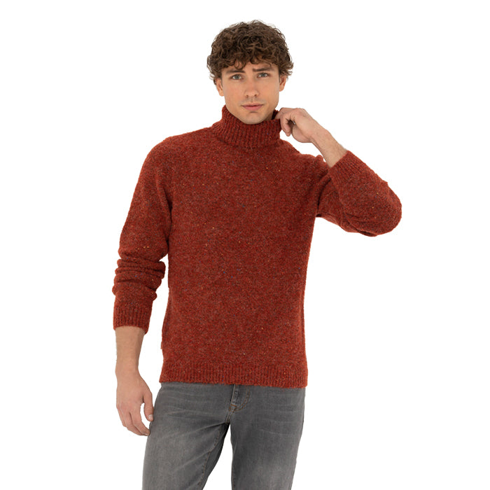 PIERRE CARDIN BURNT ORANGE PULL NECK SWEATER