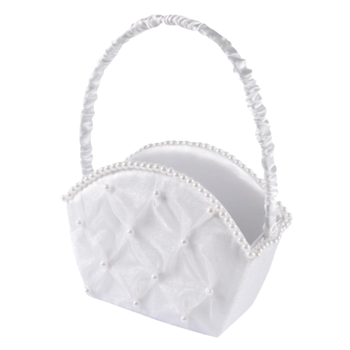 DECOR  FLOWER GIRL BASKET WHITE 20 CM