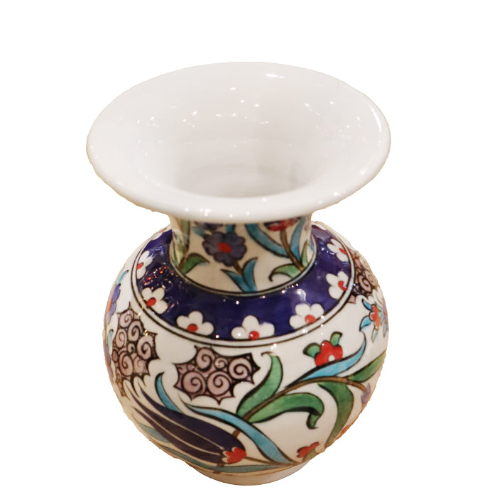 TRADITIONAL HANDMADE TURKISH CINI VASE 25 CM