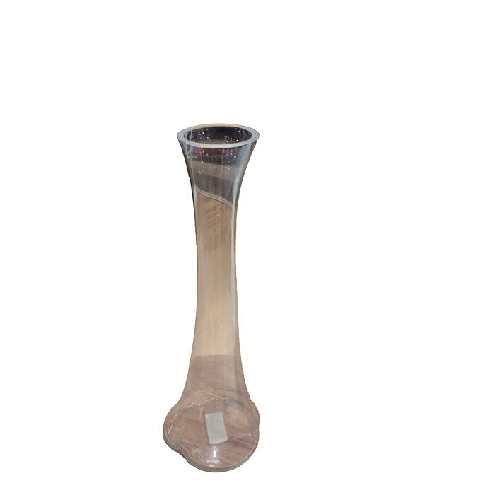 CLEAR GLASS VASE 40 CM