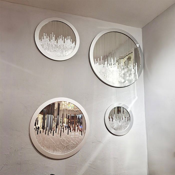 WALL DECOR FOUR PCS (SET) ROUND LOUISE GREY