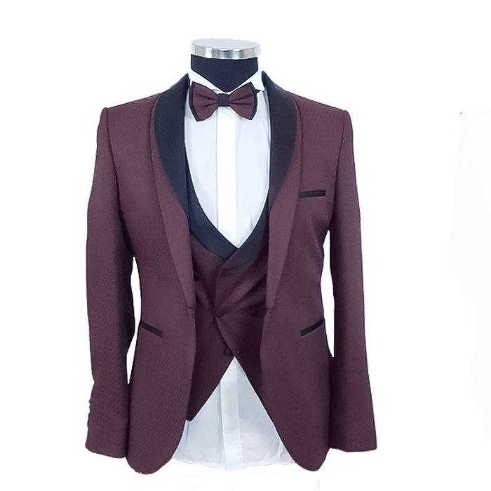 PIERRE CARDIN MAROON TUXEDO