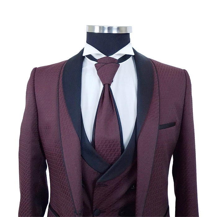 PIERRE CARDIN MAROON TUXEDO
