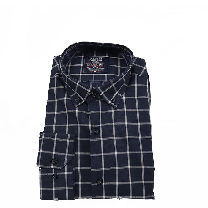PALMEN CHECKED NAVY SHIRT