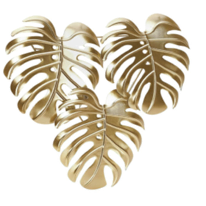 WALL DECOR MONSTERA GOLD 42 CM