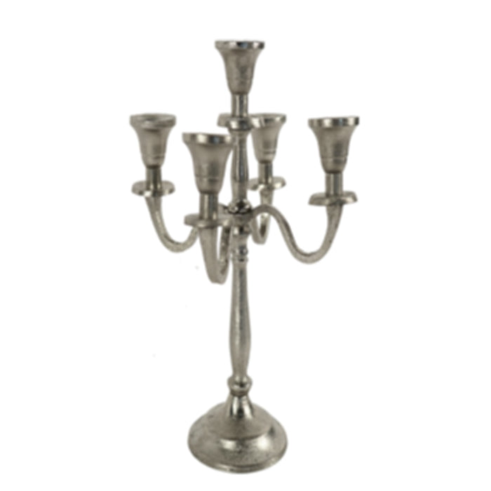 PTMD CANDELABRA ALUMINIUM SILVER DECOR