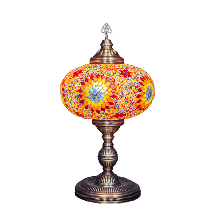 MOSAIC GLASS TABLE LAMP ONE GLOBE
