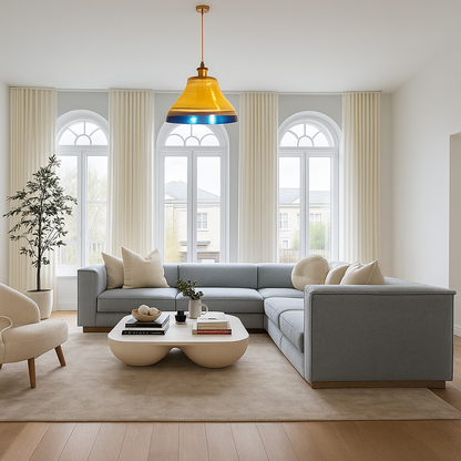 PENDANT LAMP EFE GLASS 1039 SF BLUE