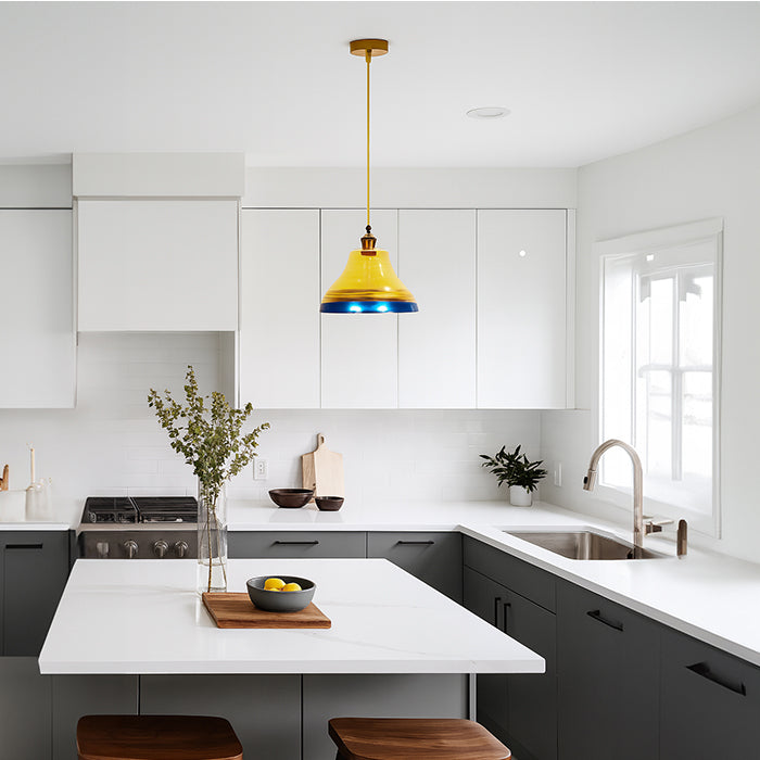 PENDANT LAMP EFE GLASS 1039 SF BLUE