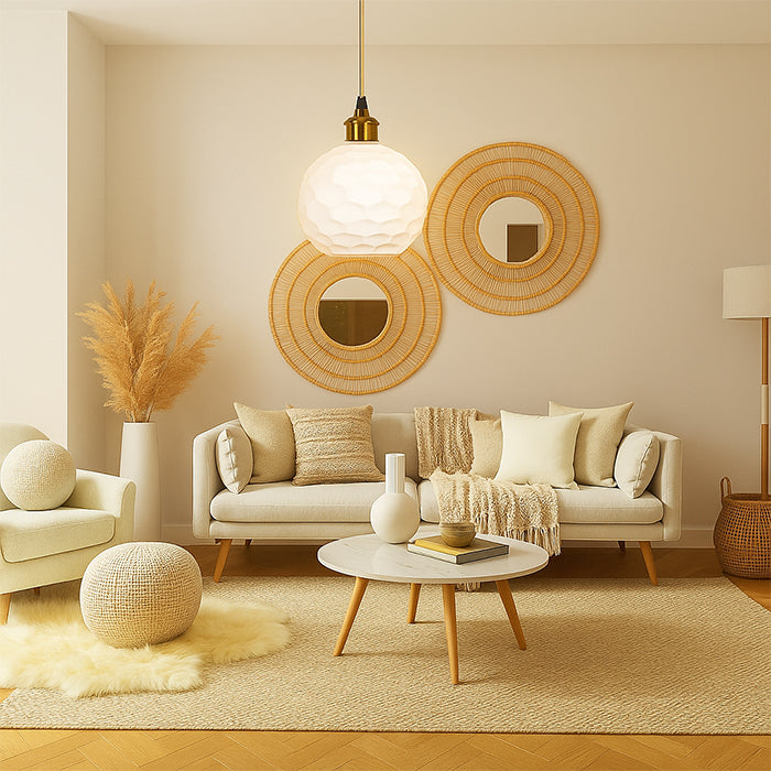 PENDANT LAMP EFE GLASS 2011A WHITE