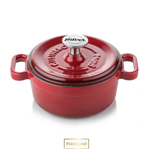 CAST IRON PAN 10 CM 0.25 LT CLARET RED SIL-1110