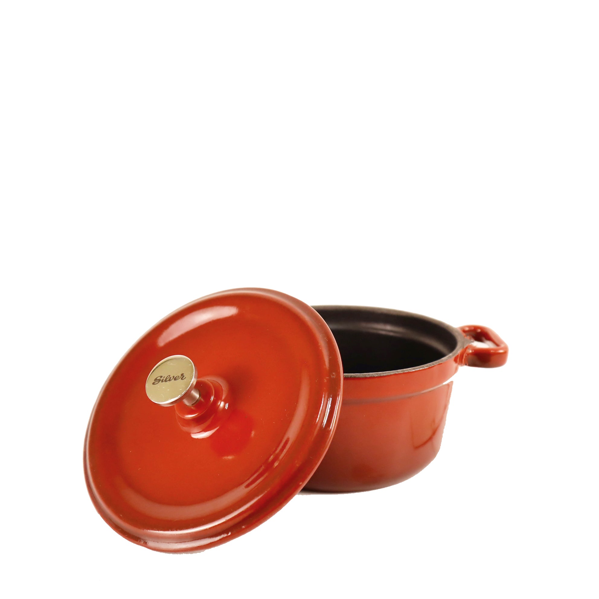 CAST IRON PAN 10 CM 0.25 LT CLARET RED SIL-1110