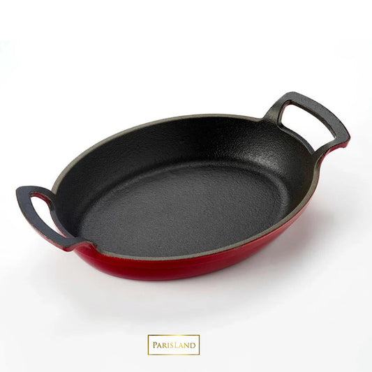 CAST IRON PAN 16 CM 0.25 LT CLARET RED SIL-1316